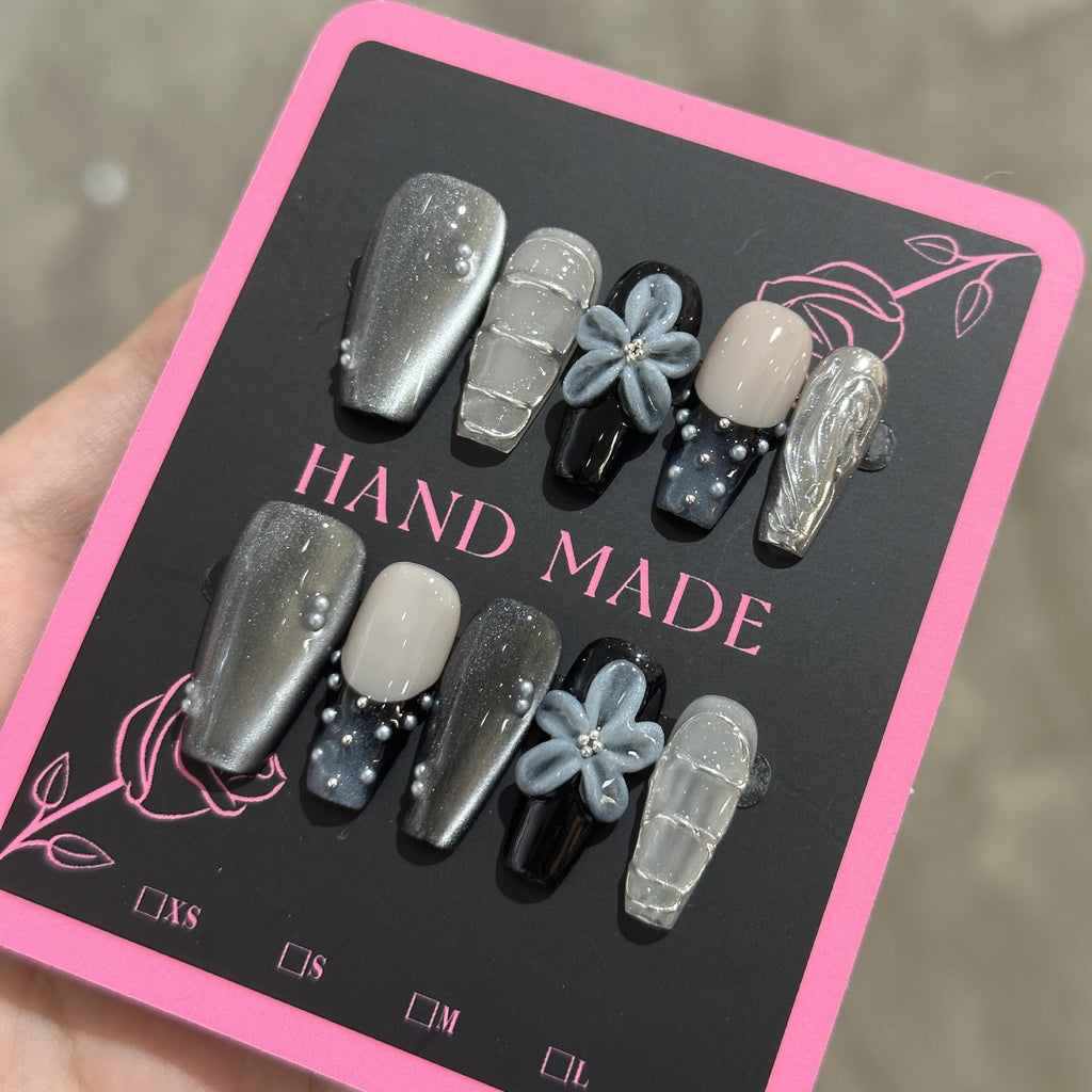 3D Cat Eye Press-on Nägel