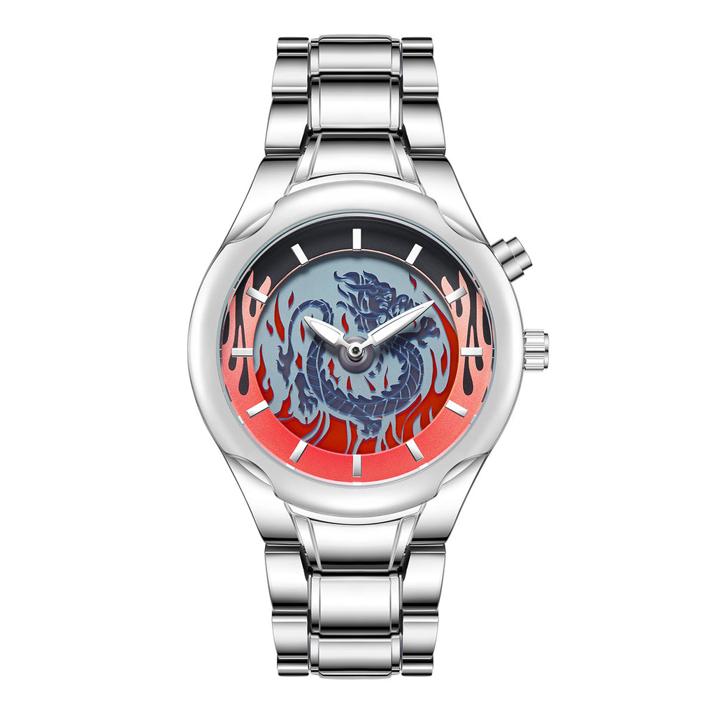 Personalisierte Retro Drachen Herrenuhr – Ansicht 5