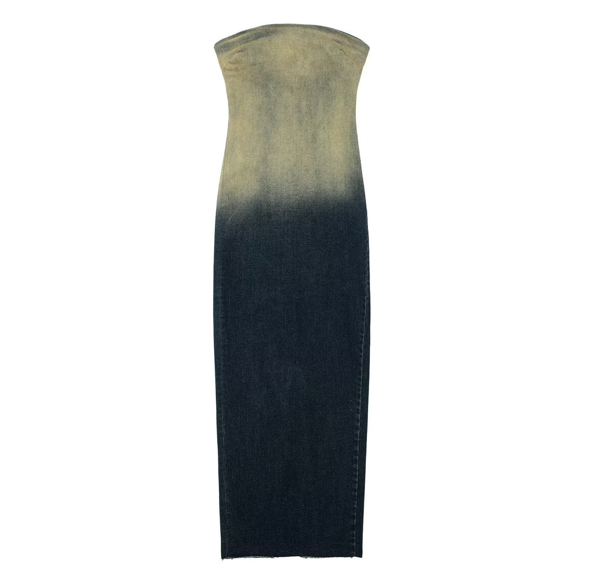 Denim Bandeau-Kleid mit Reissverschluss – Bild 7 | LuxeStyle