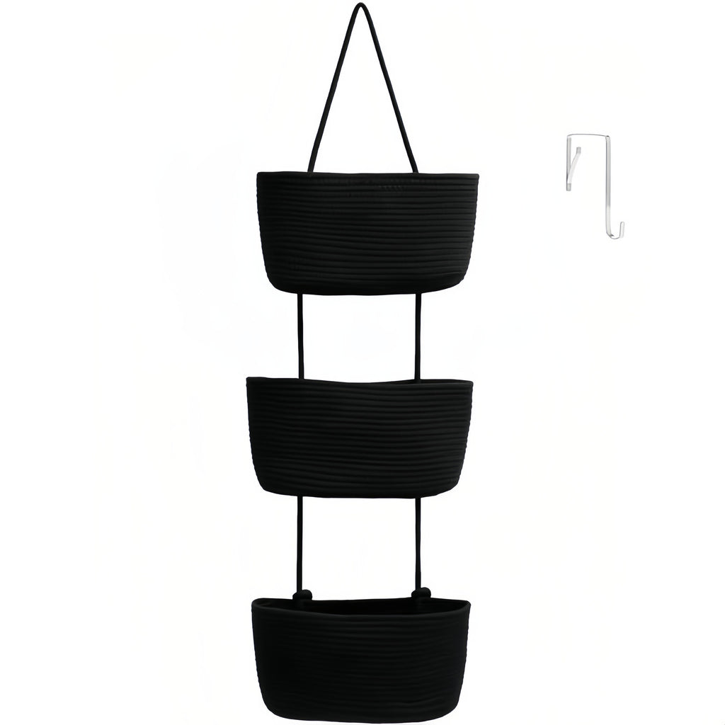 Wandkorb aus Baumwollseil – Mehrschicht-Organizer – Bild 8 | LuxeStyle
