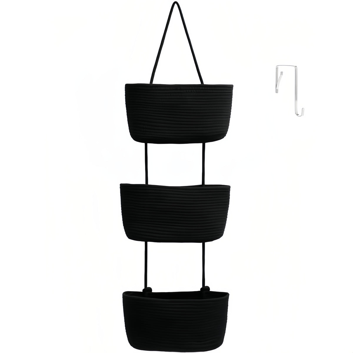 Wandkorb aus Baumwollseil – Mehrschicht-Organizer – Bild 8 | LuxeStyle