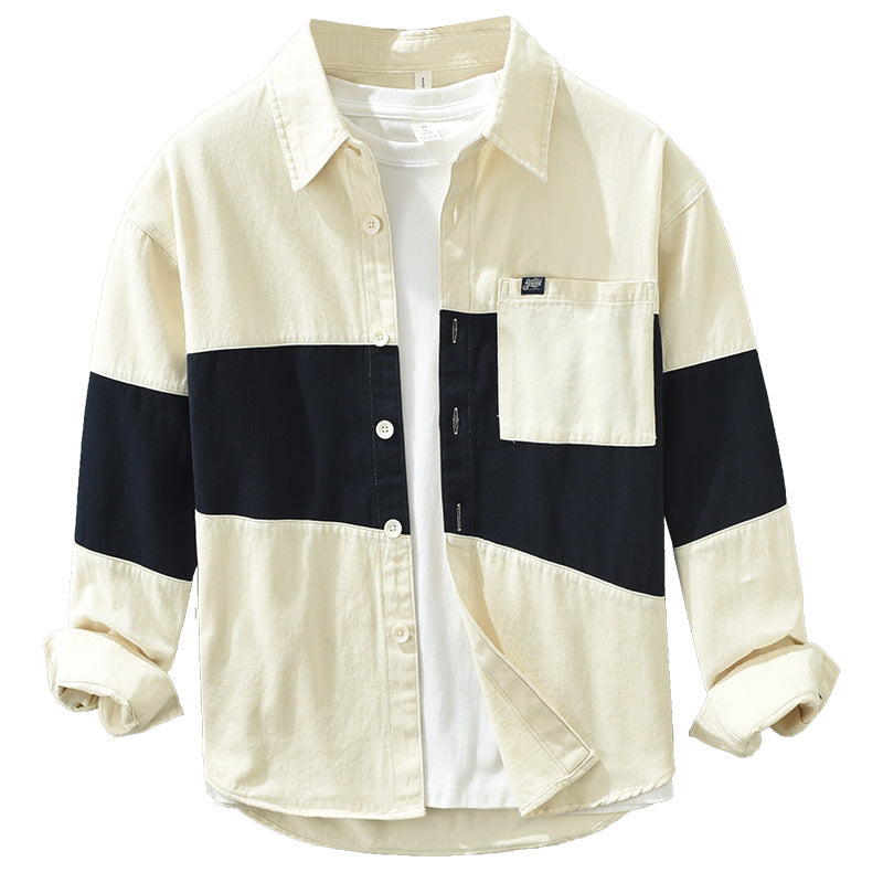 Patchwork Color-Block Hemd für Herren – Bild 5 | LuxeStyle