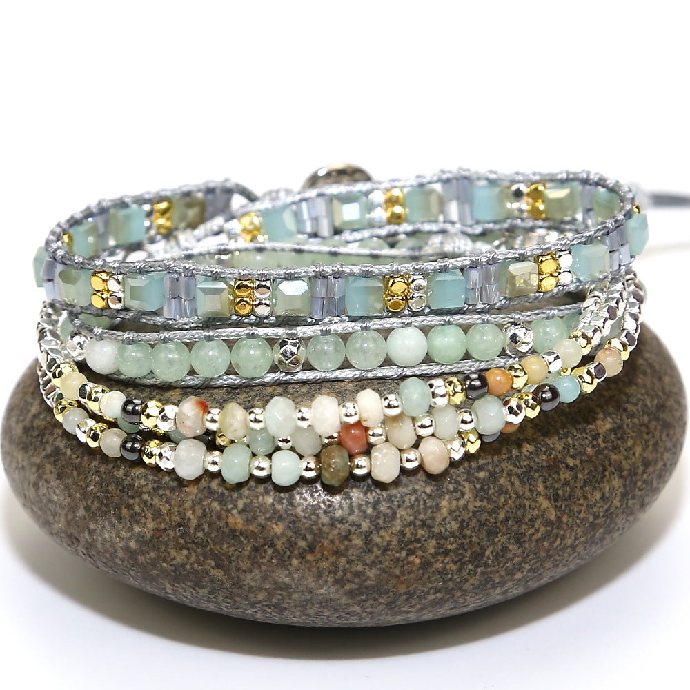 Geflochtenes Retro-Armband mit Onyx-Perlen – Bild 3 | LuxeStyle