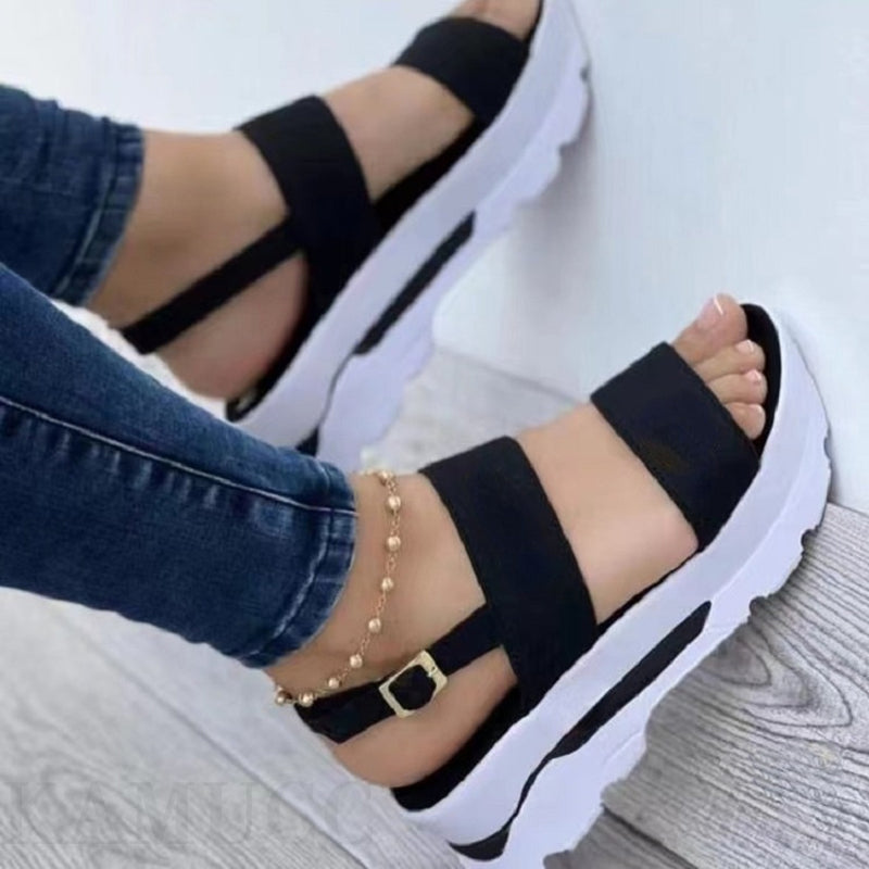 Plateau-Sandalen mit Schnalle für den Sommer – Bild 7 | LuxeStyle