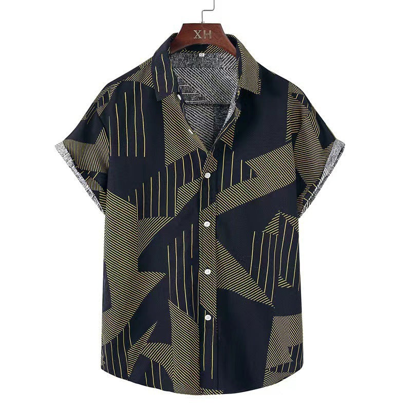 Shortsleeve Herren Shirt mit Streifenprint – Bild 4 | LuxeStyle