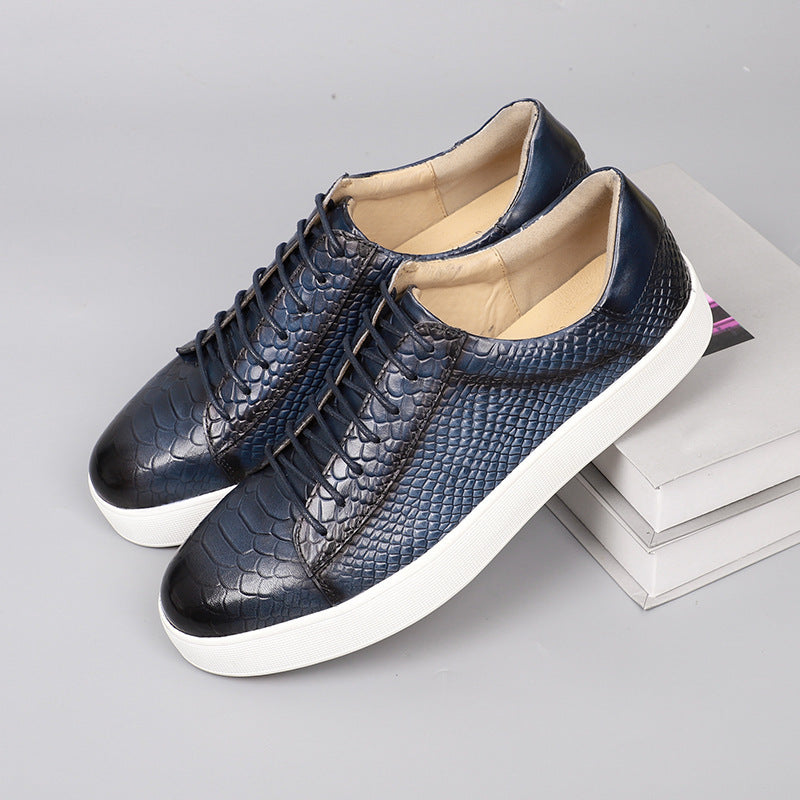 Geprägte Schnürschuhe aus Leder für Herren – Bild 5 | LuxeStyle