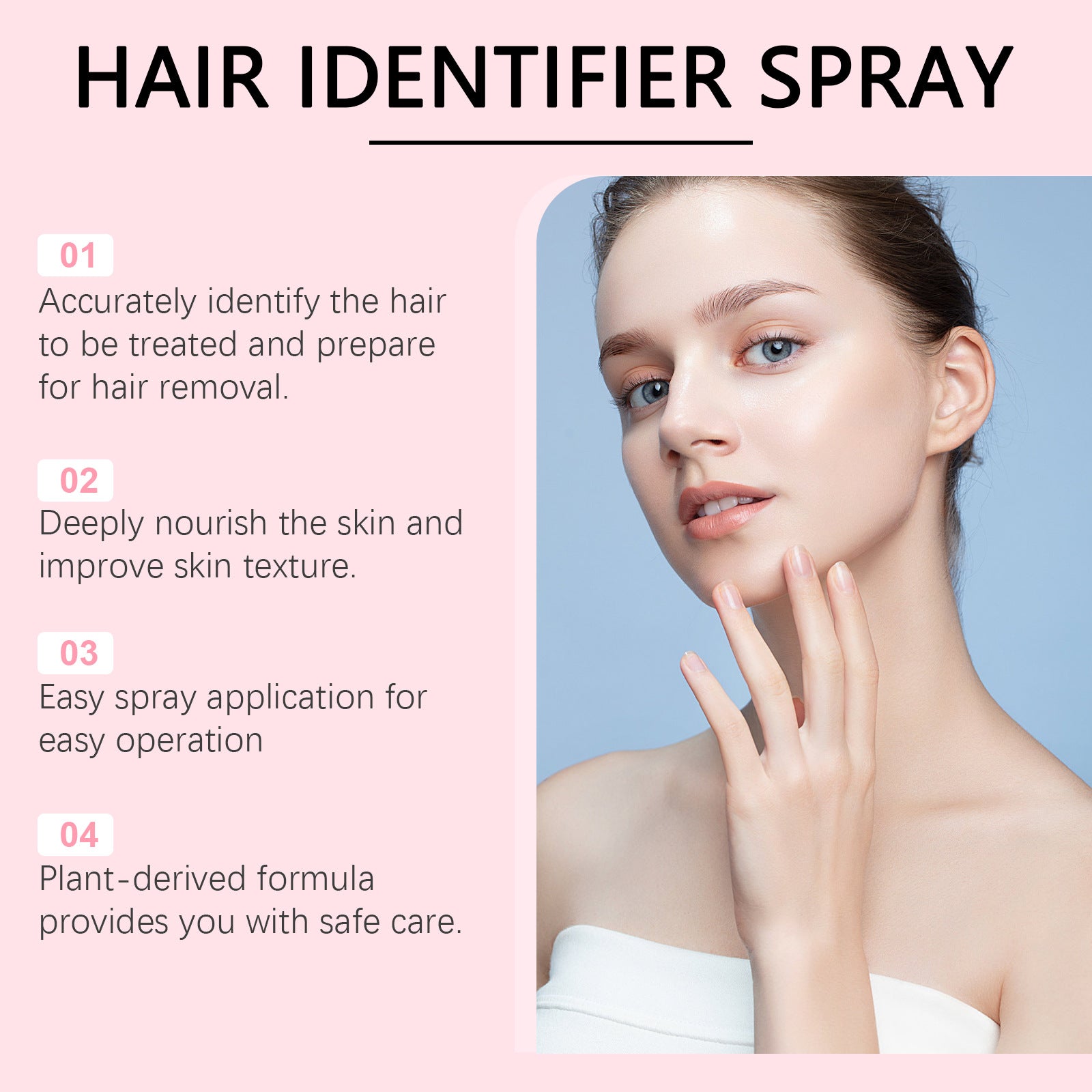 Hair Identifier Spray Set – Für Gesichtsenthaarung