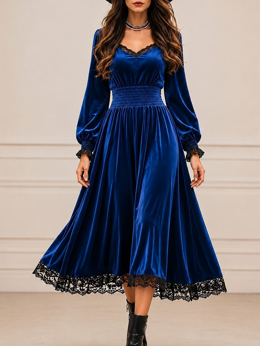 Herbstliche Patchwork-Kleid – Bild 1 | LuxeStyle