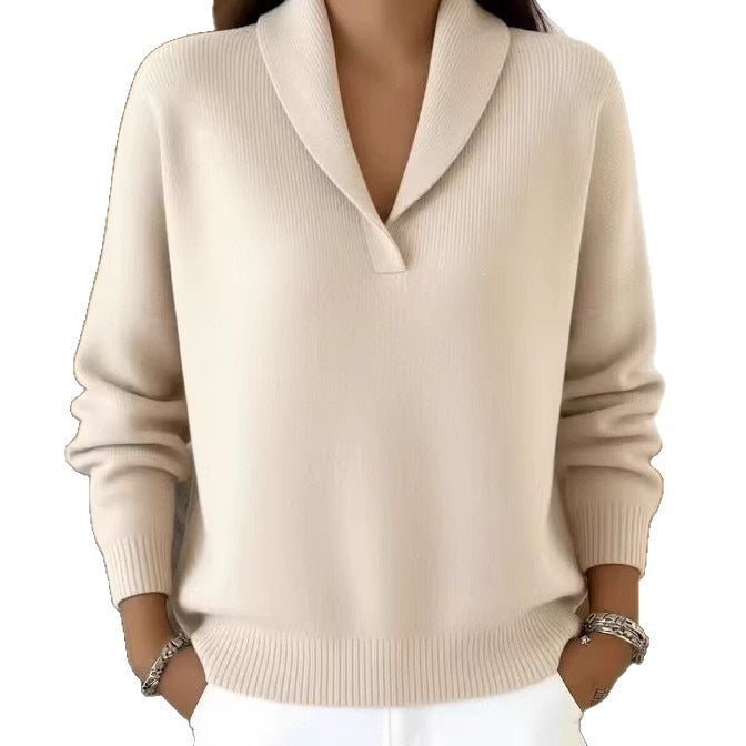 V-Neck Pullover im Retro-Stil