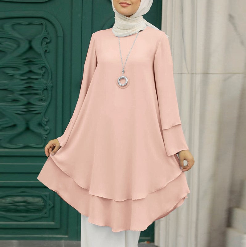 Langes Hemdblusenkleid im Vintage-Stil