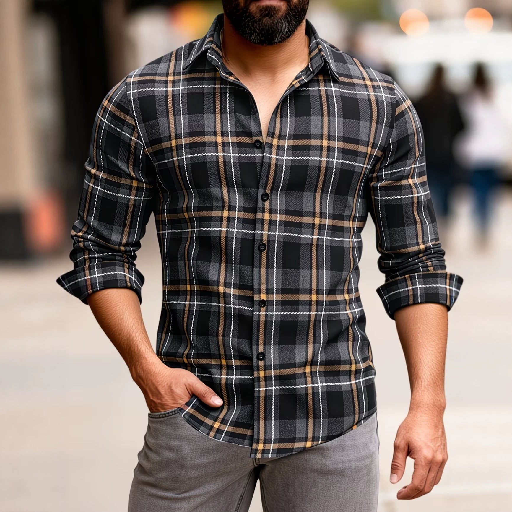 Freizeit-Hemd für Herren im Retro-Look