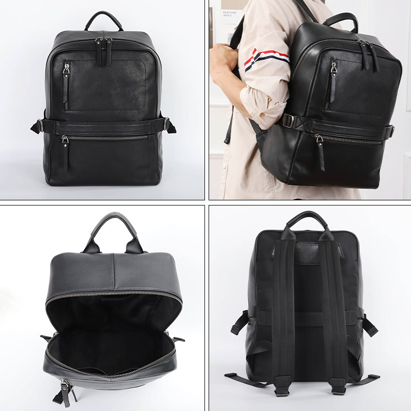 Business Commute Laptop Rucksack aus Leder