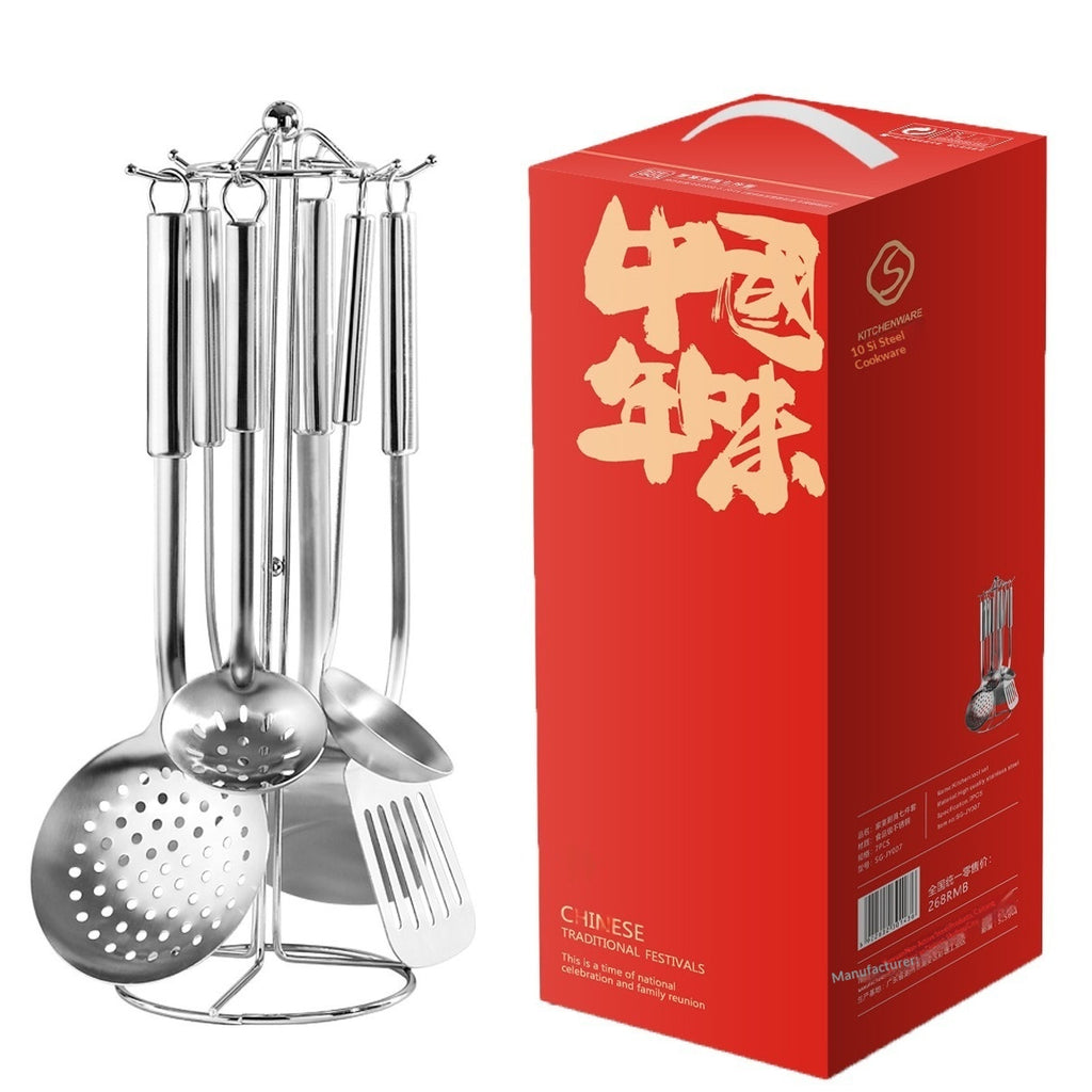 Stahl-Kochutensilien 7er-Set
