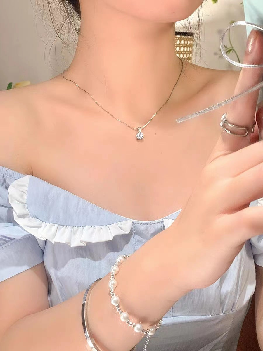 Elegante CZ-Halskette
