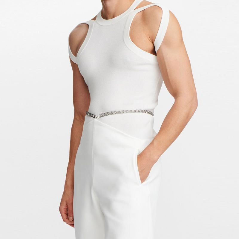 Herren Stretch Slim Fit Strickweste