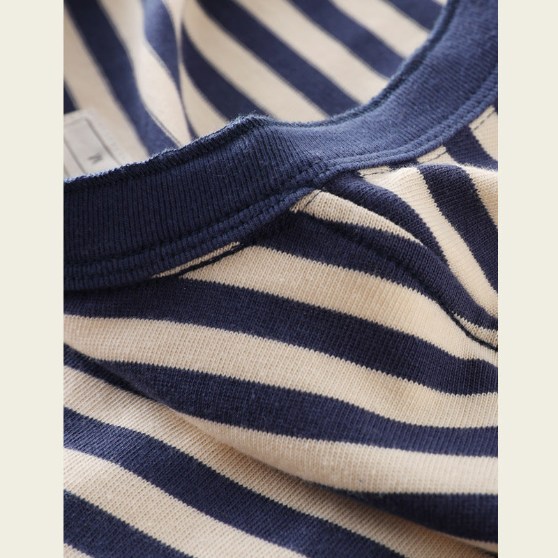 Gestreiftes Langarmshirt aus Baumwolle – Bild 3 | LuxeStyle