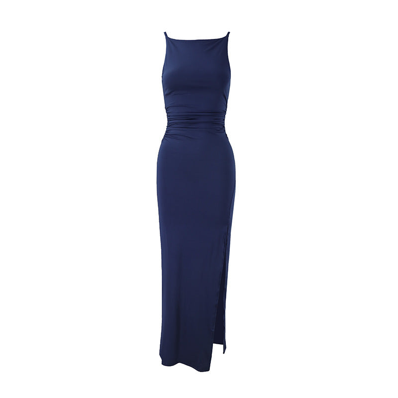 Trägerloses Off-Shoulder Maxikleid mit Seitenschlitzen – Bild 4 | LuxeStyle