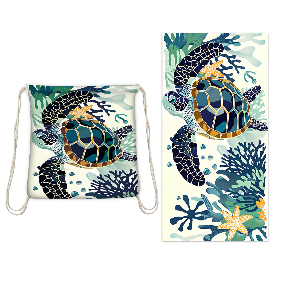 Badetuch mit integriertem Rucksack