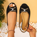 Retro-Sandalen mit offener Zehenpartie
