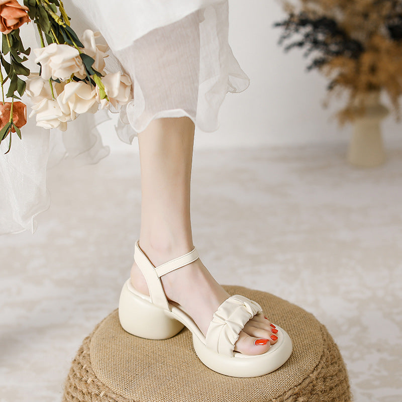 One-Strap Chunky-Heel Sandale