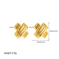 Goldene Streifenohrringe