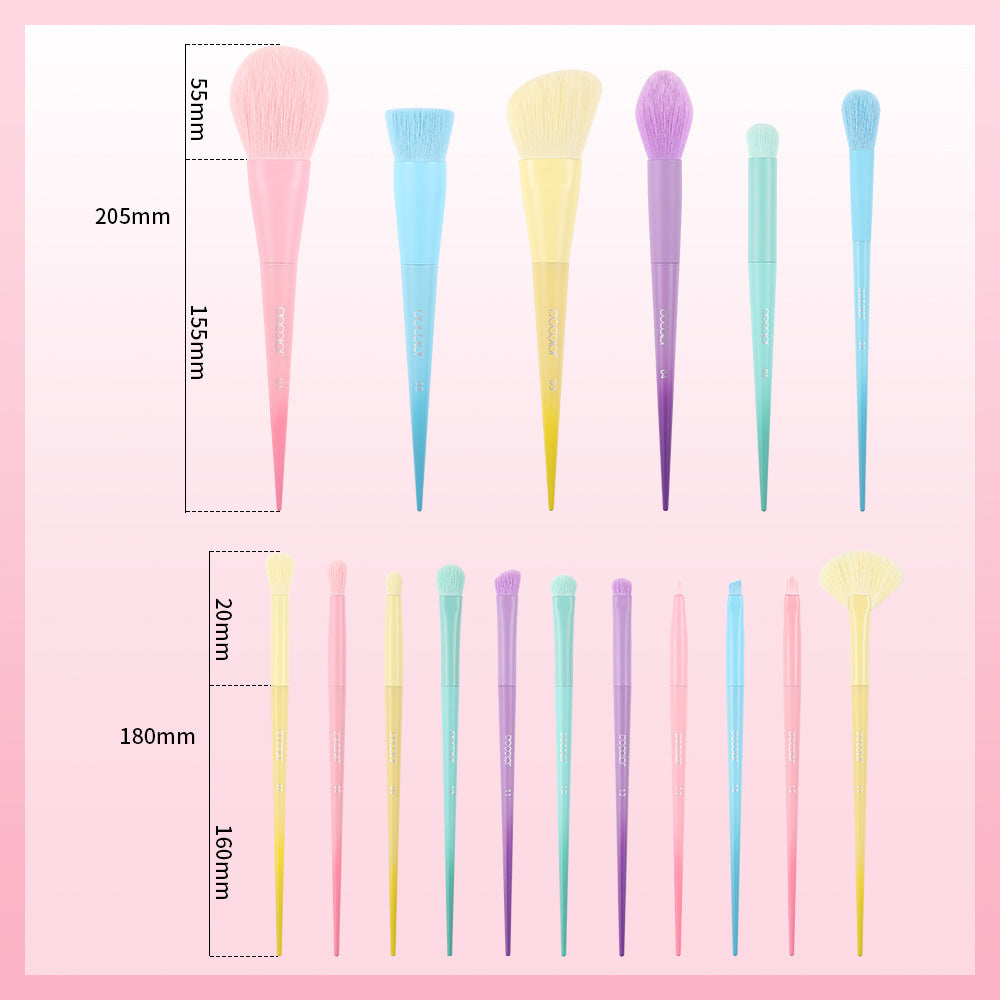 Make-up Pinsel-Set Macaron-Farben (17 Stk.) – Bild 3 | LuxeStyle