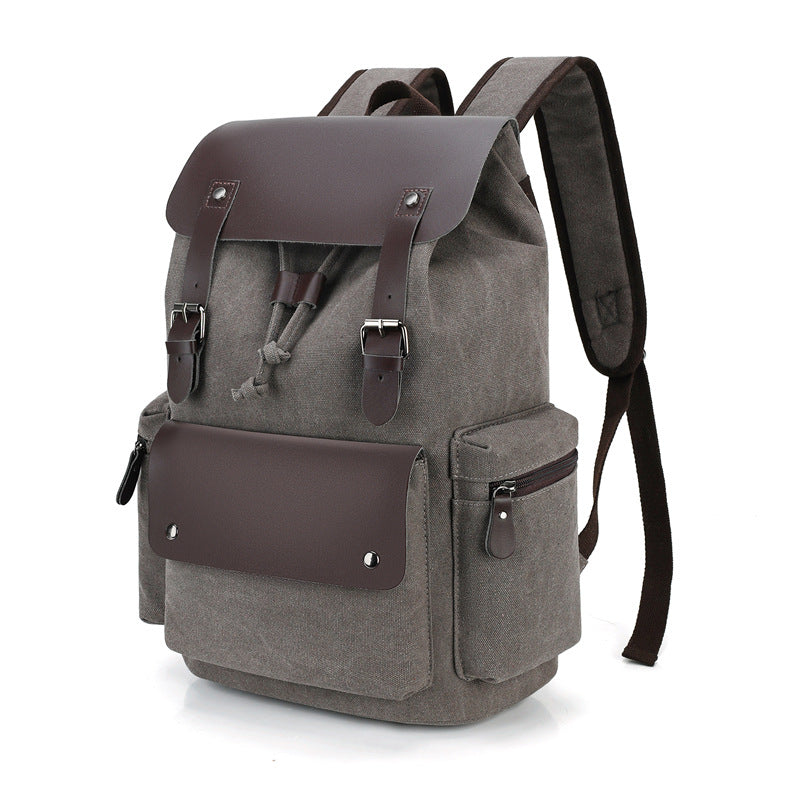 Retro Canvas Rucksack mit Kordelzug – Bild 2 | LuxeStyle