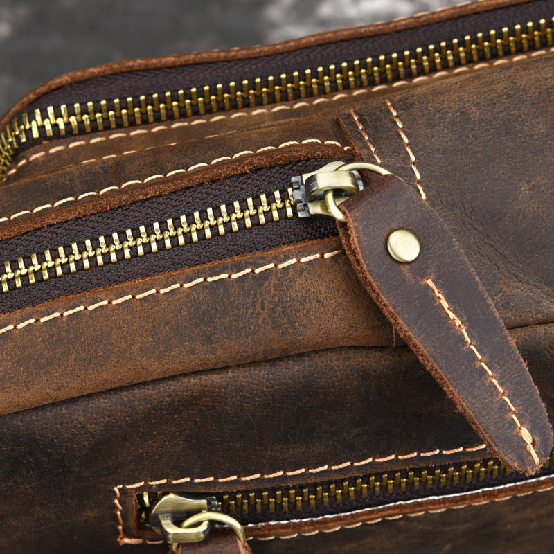 Vintage Herren-Umhängetasche aus Leder – Bild 2 | LuxeStyle