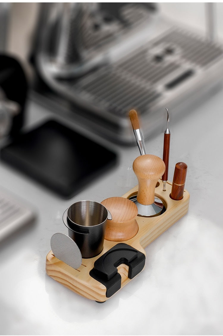 Universal Kaffeepress-Basis aus Buchenholz