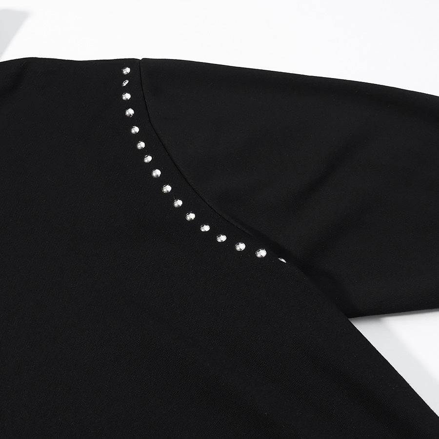 Kapuzen-Sweatshirt mit Nieten-Design