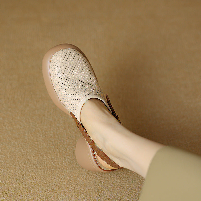 Plateau-Sandalen mit runder Kappe – Bild 6 | LuxeStyle