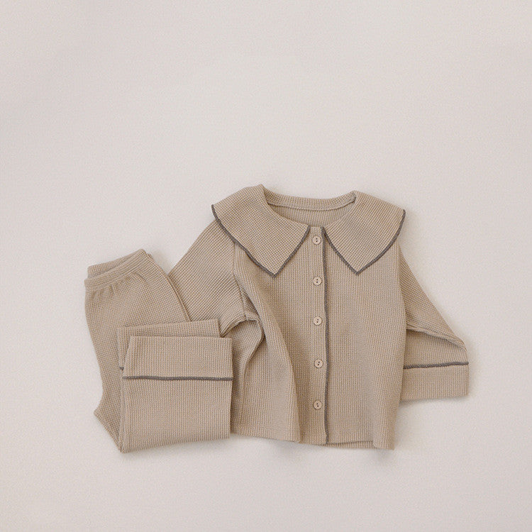 Baby Waffelstrick Cardigan Set | LuxeStyle