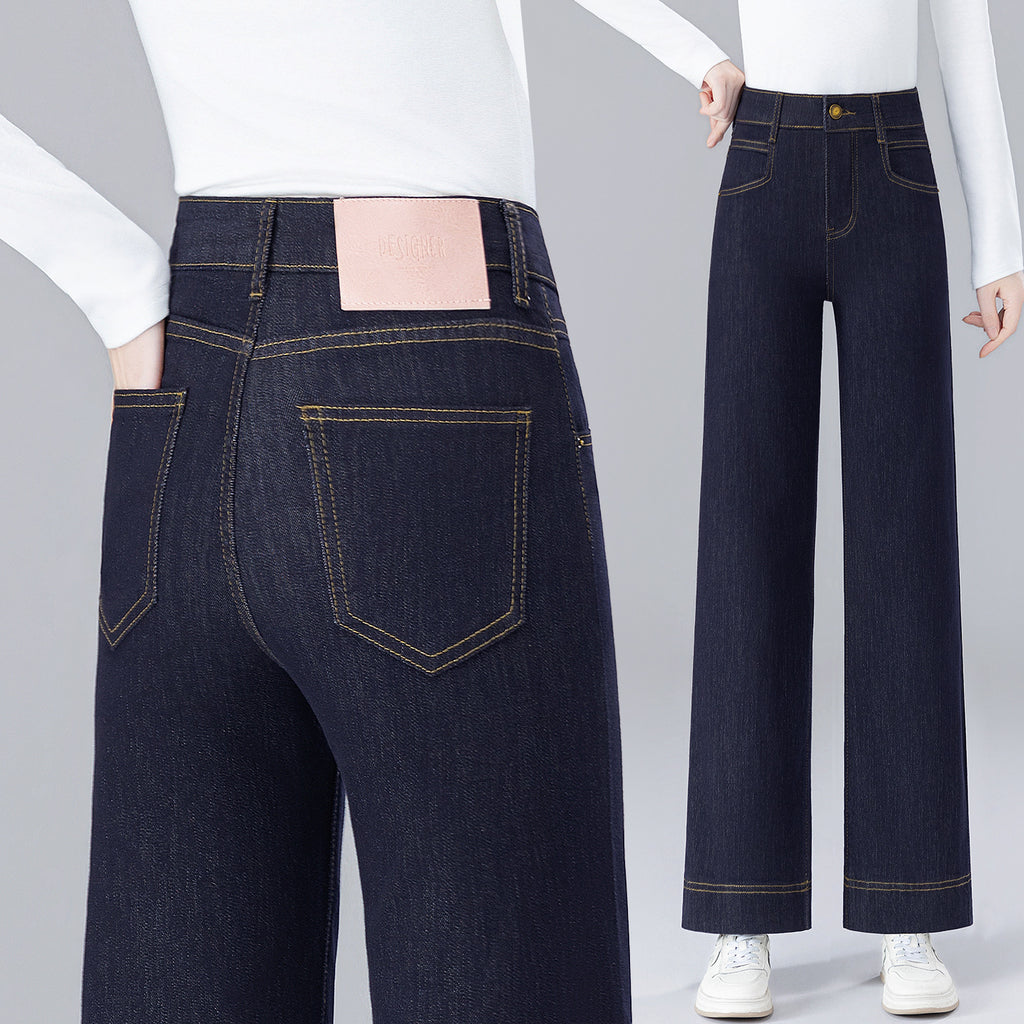 Cropped Wide-Leg Jeans mit hoher Taille