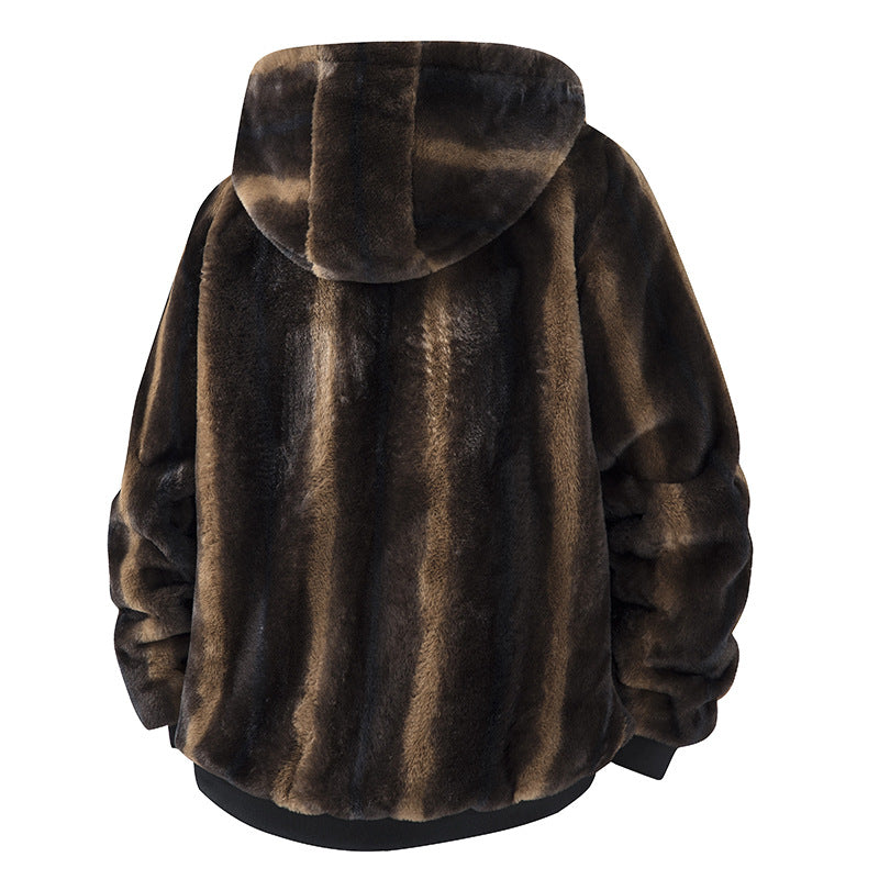 Herren Fleece-Cardigan mit Kapuze