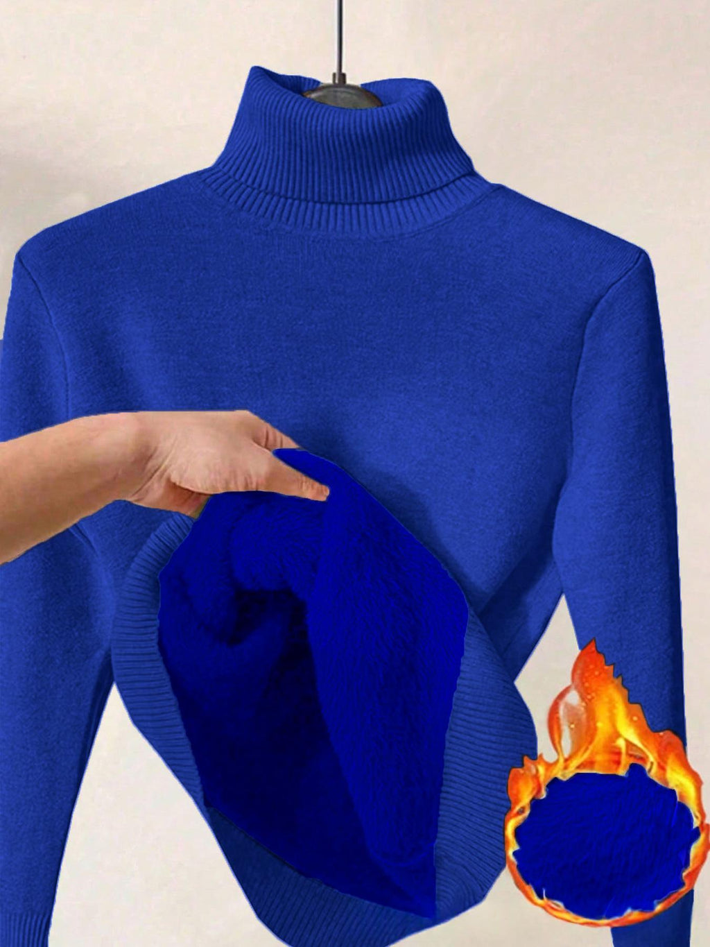 Damen Fleece Rollkragenpullover