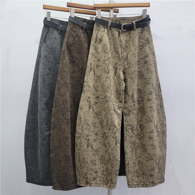 Retro Jacquard-Hose hohem Bund
