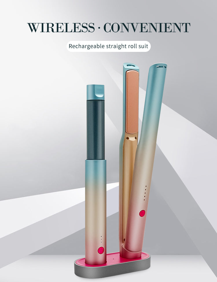 Kabelloser 2-in-1 Lockenstab & Haarglätter – Bild 9 | LuxeStyle