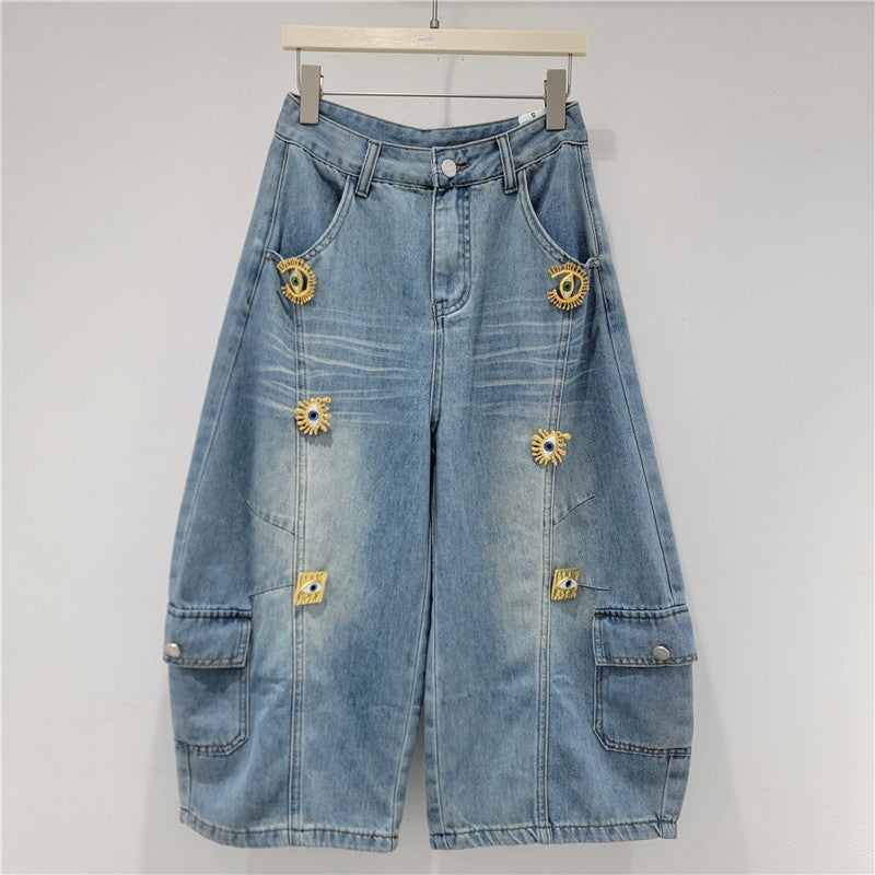 Loose-Fit Workwear Jeans mit Metallschnalle