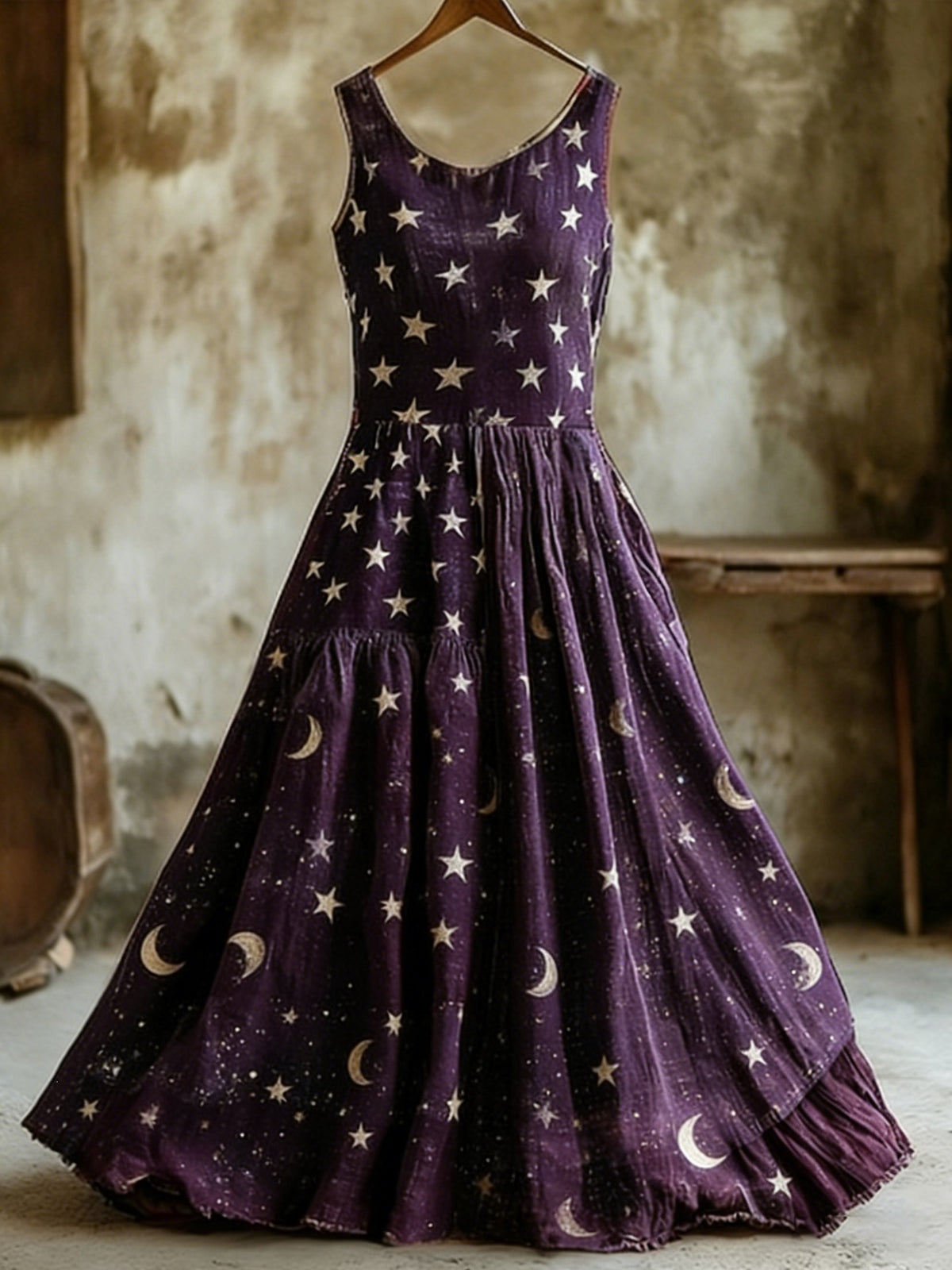 Oberkörper-Kleid mit Stern- und Mondmuster – Bild 13 | LuxeStyle