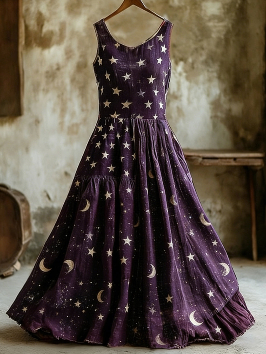 Oberkörper-Kleid mit Stern- und Mondmuster – Bild 16 | LuxeStyle