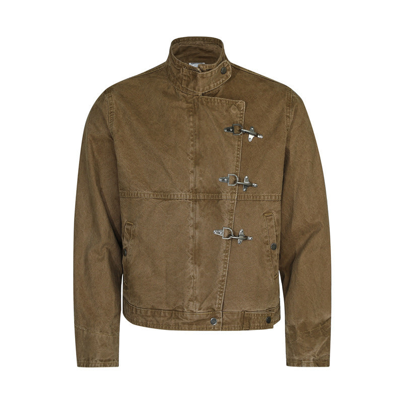 Vintage Distressed Jeansjacke für Herren