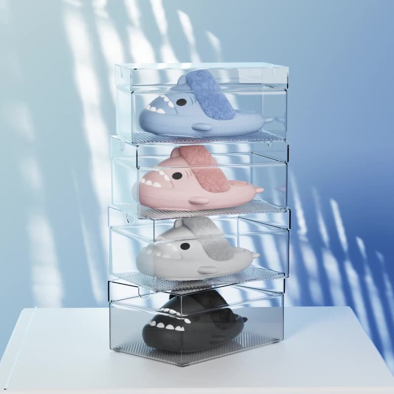 Winter Hai-Slippers – Flauschige Hausschuhe
