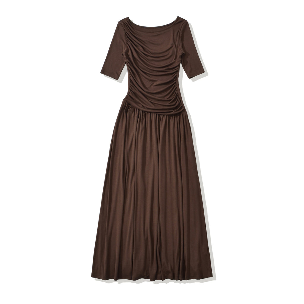 Elegantes Midi-Kleid mit Pleuron