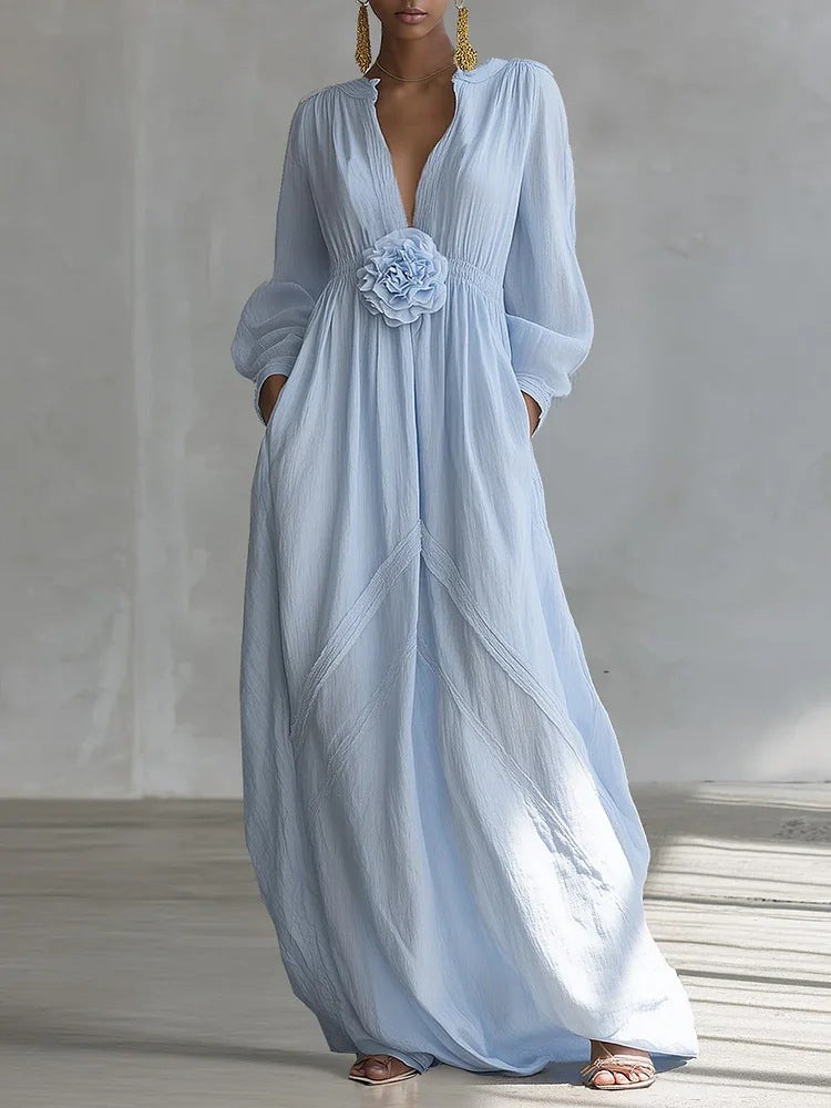 Elegantes Blumenkleid mit 3D-Schnitt – Bild 6 | LuxeStyle