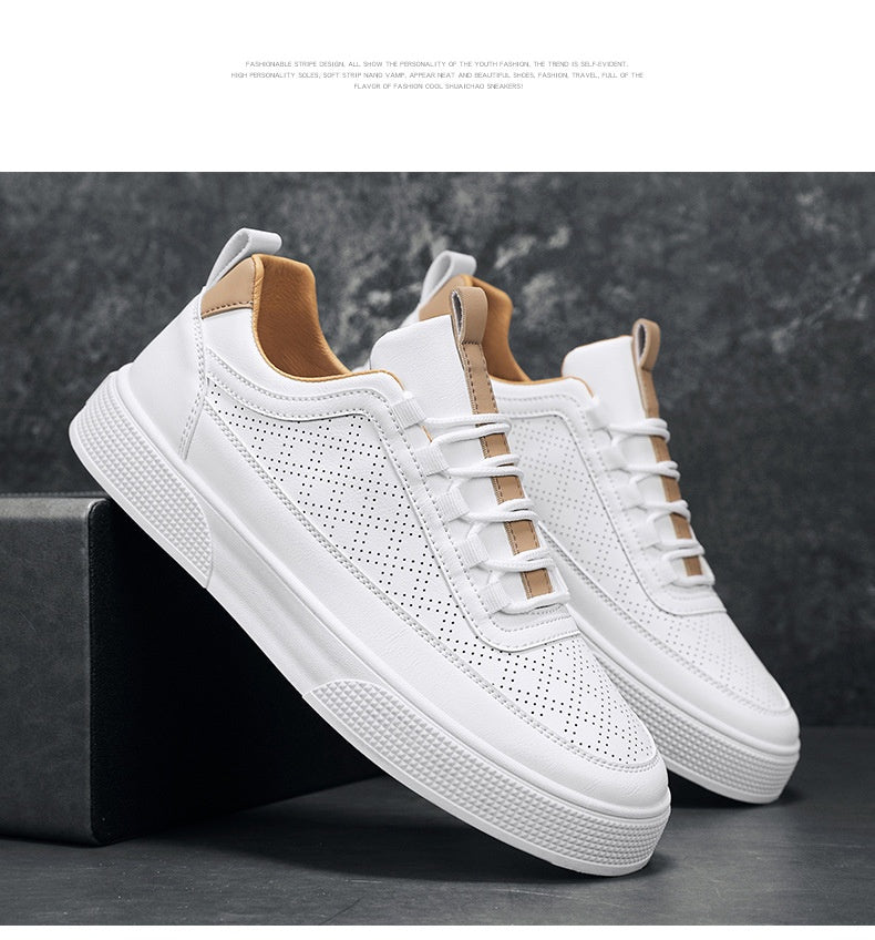 Schlichte weisse Sneaker mit dickem Boden – Bild 3 | LuxeStyle