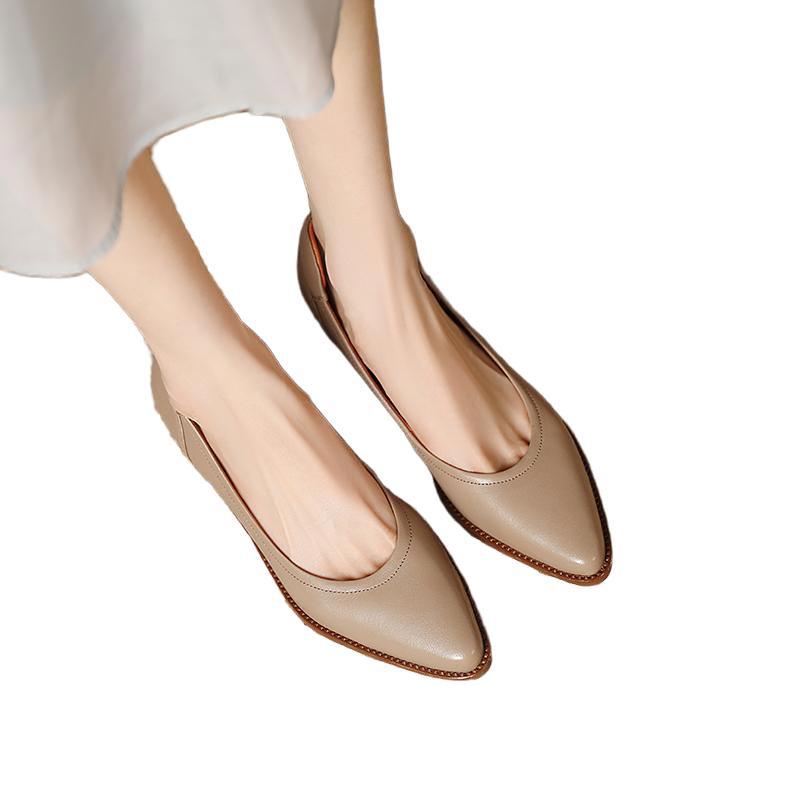 Französische Mid-Heel Mary Jane Schuhe