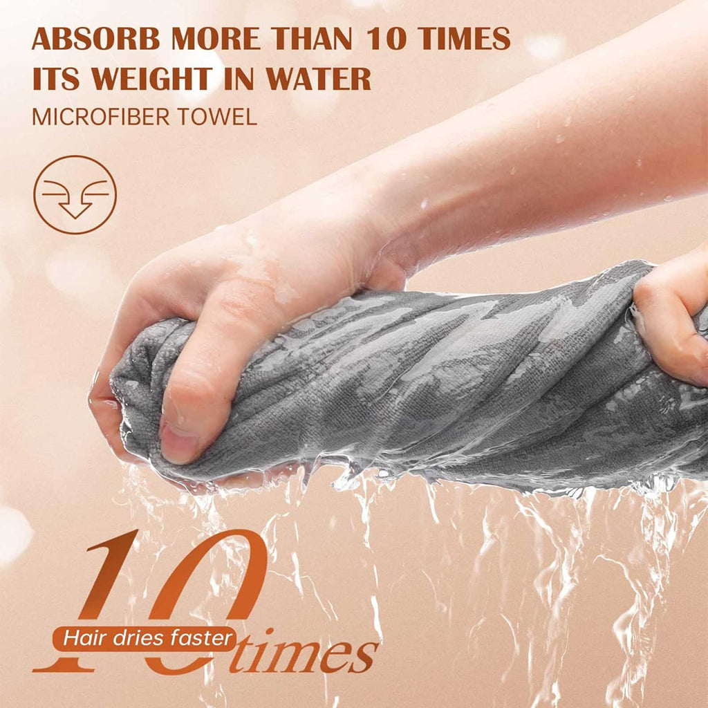 Mikrofaser Haarhandtuch Turban 3er-Set – Ansicht 4