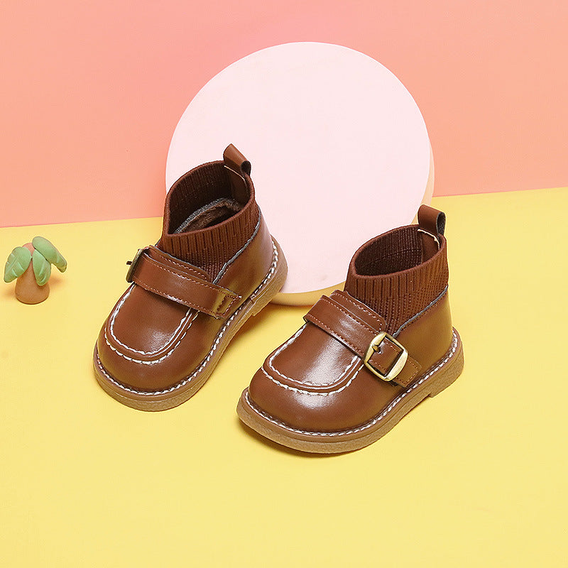 Warme Kinder-Stiefeletten aus Mikrofaserleder – Bild 3 | LuxeStyle