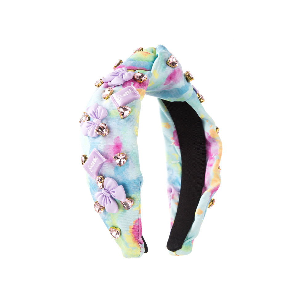 Tie-Dye Haarband mit Blumen oder Schleife – Bild 2 | LuxeStyle