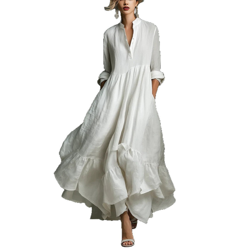 Elegantes A-Linien Swing-Kleid mit 3/4-Ärmeln – Bild 9 | LuxeStyle